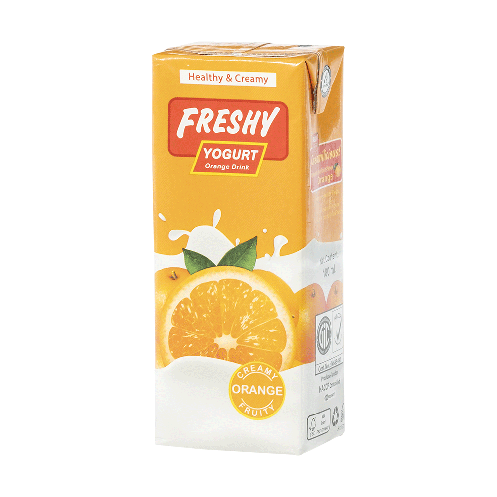 Freshy Yogurt Orange Drink Silver Quality Award 2020 from Monde Selection