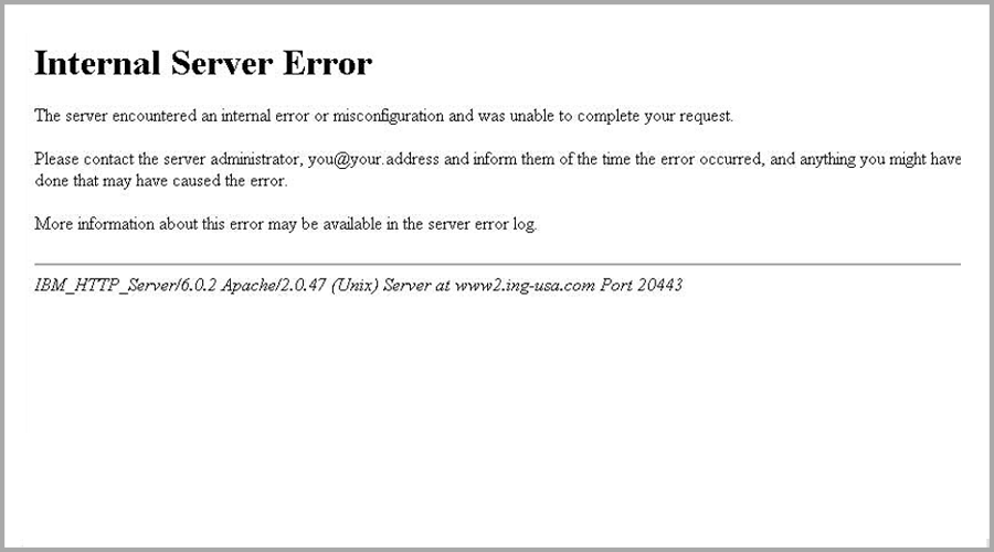 Why am I getting a 500 internal server error? Mondoze Cloud