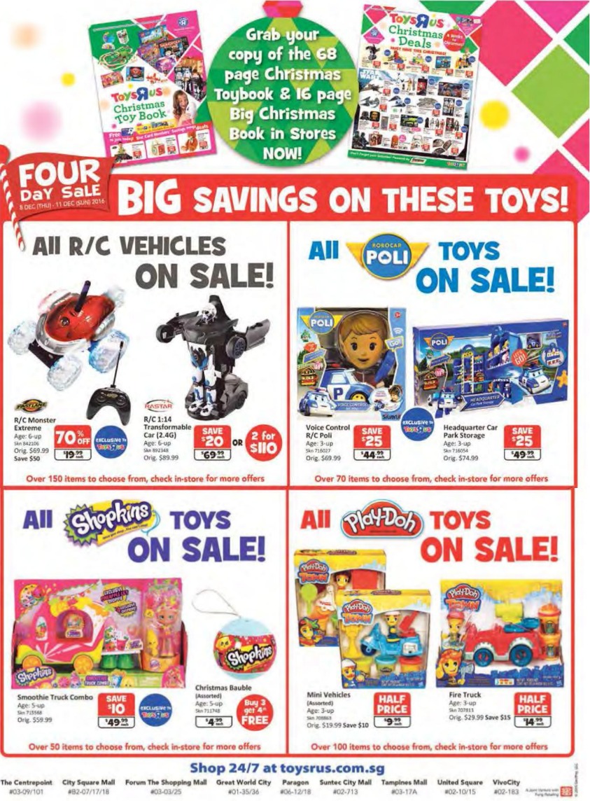 Countdown to Christmas! Toys "R" Us runs a 4day sale with up to 80