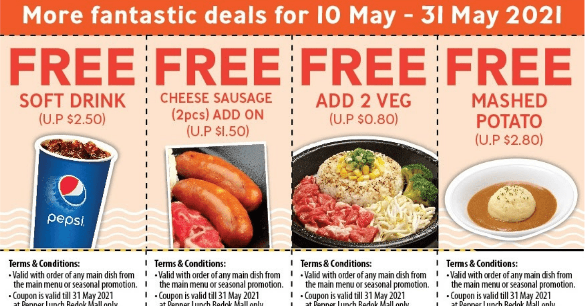 4 Pepper Lunch Coupons You Can Use From 10 31 May 2021 MoneyDigest.sg