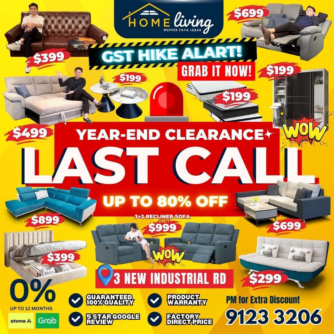 Lobang Home Living Is Offering A No GST Furniture Sale At Factory