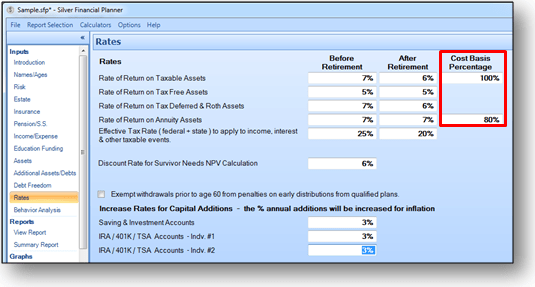 Increase your Understanding Cost Basis in Silver Financial Planner