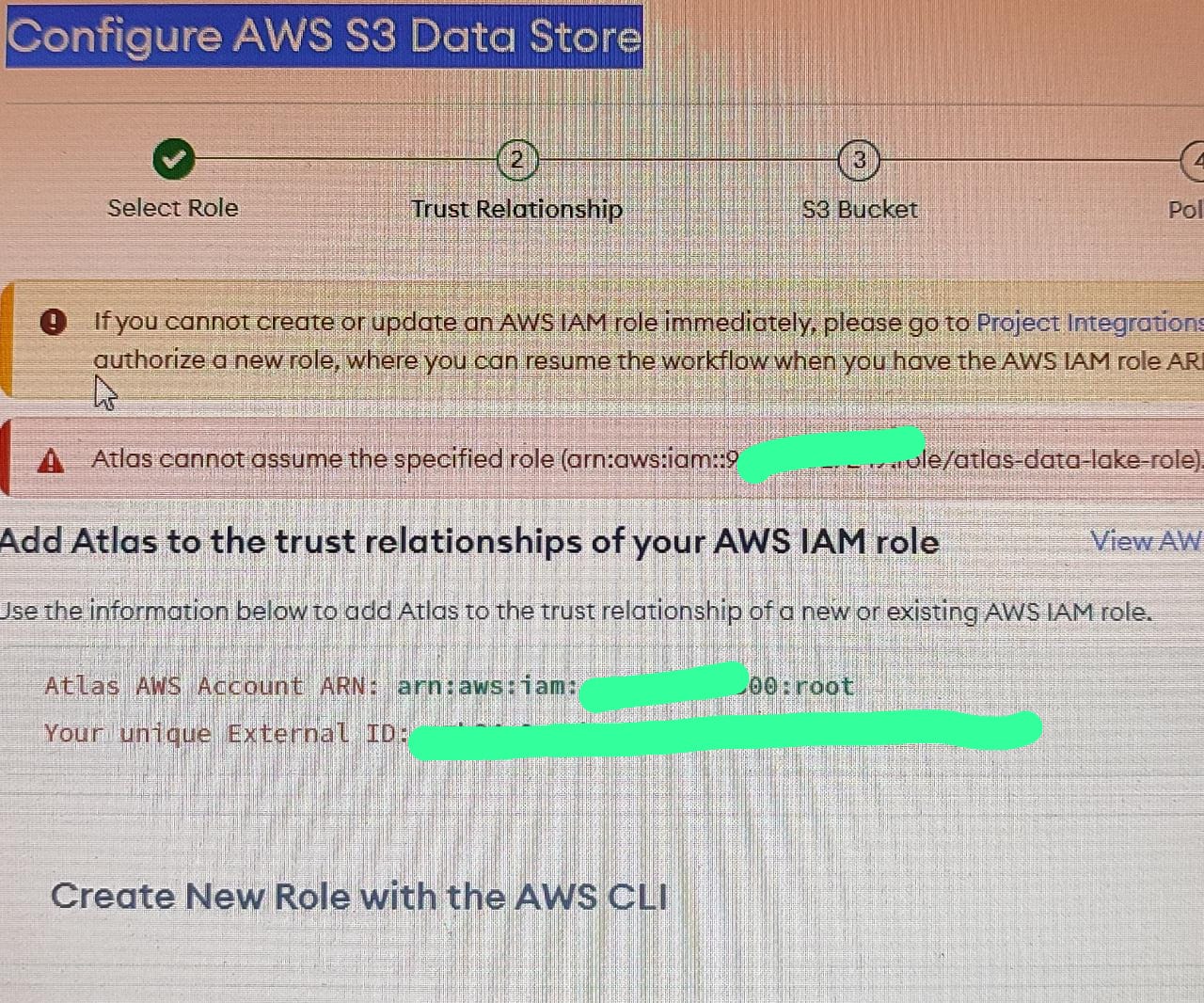 Error in Configuring AWS S3 Data Store in Mongodb Data Lake MongoDB Atlas MongoDB Developer