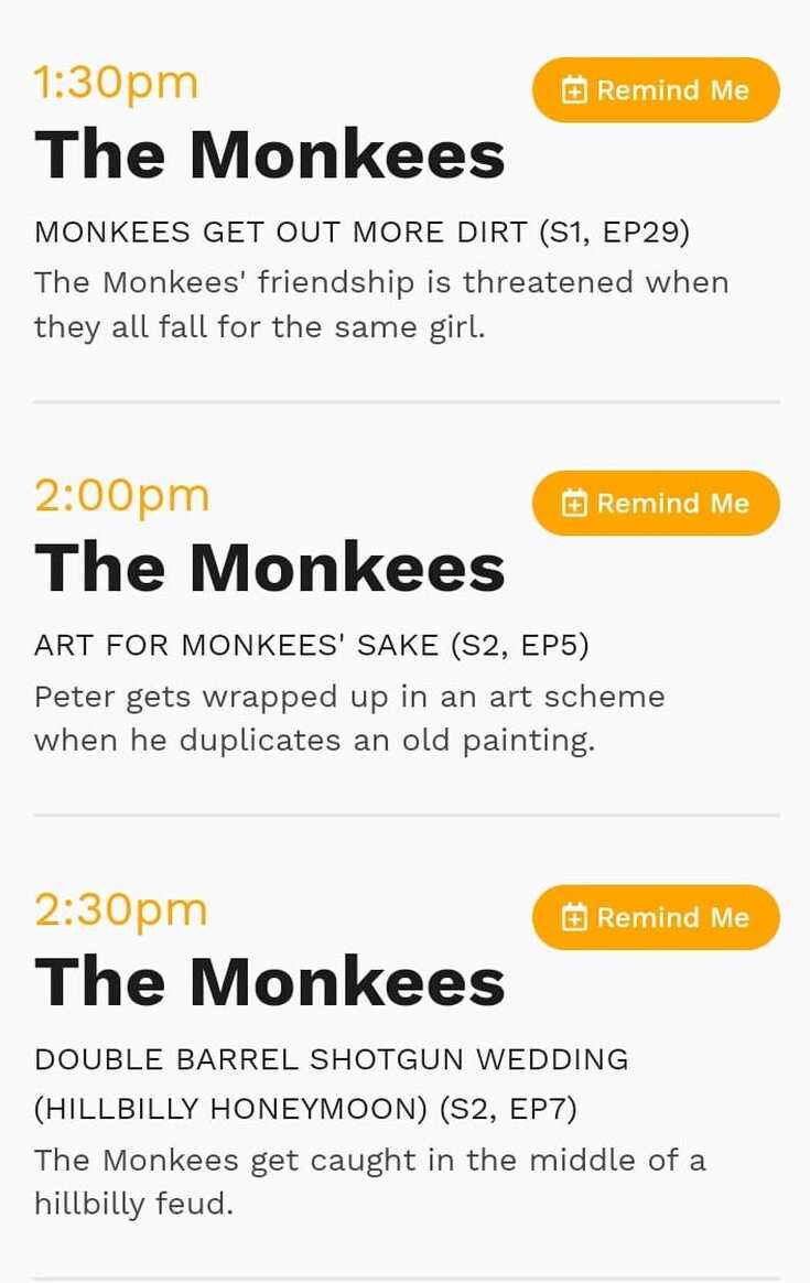 Metv Summer Schedule 2023 Blog - Monkees Live Almanac