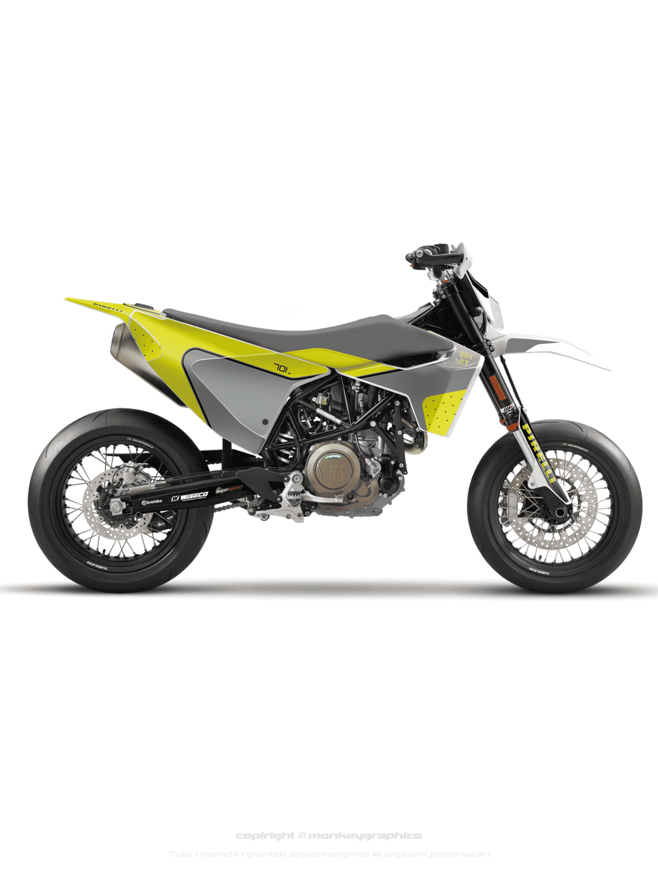 HUSQVARNA_701_NEON_YELLOW Monkey Graphics
