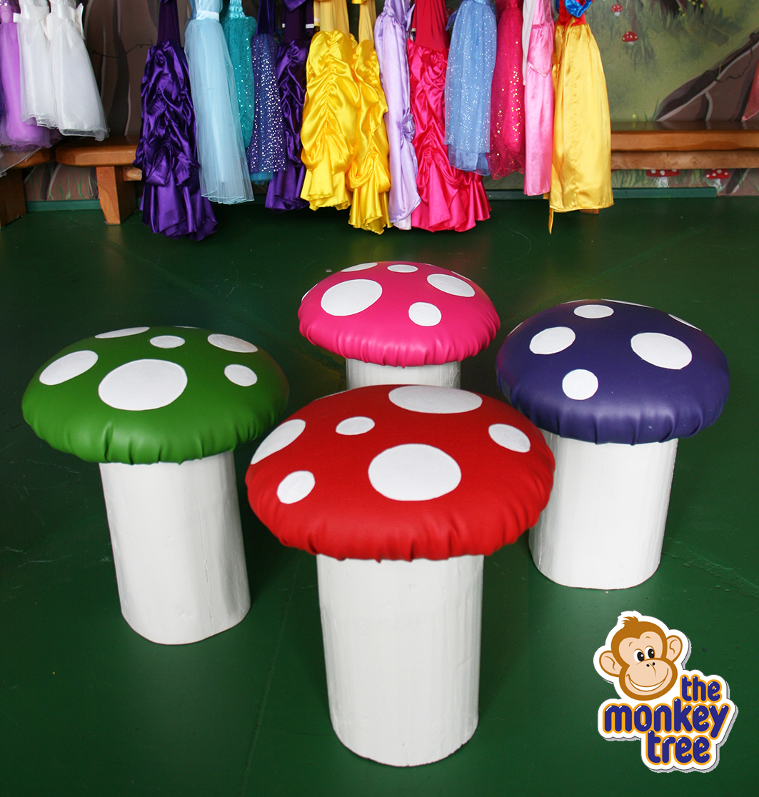 Children's Wooden Toadstool/Mushroom seat handmade, assorted colours