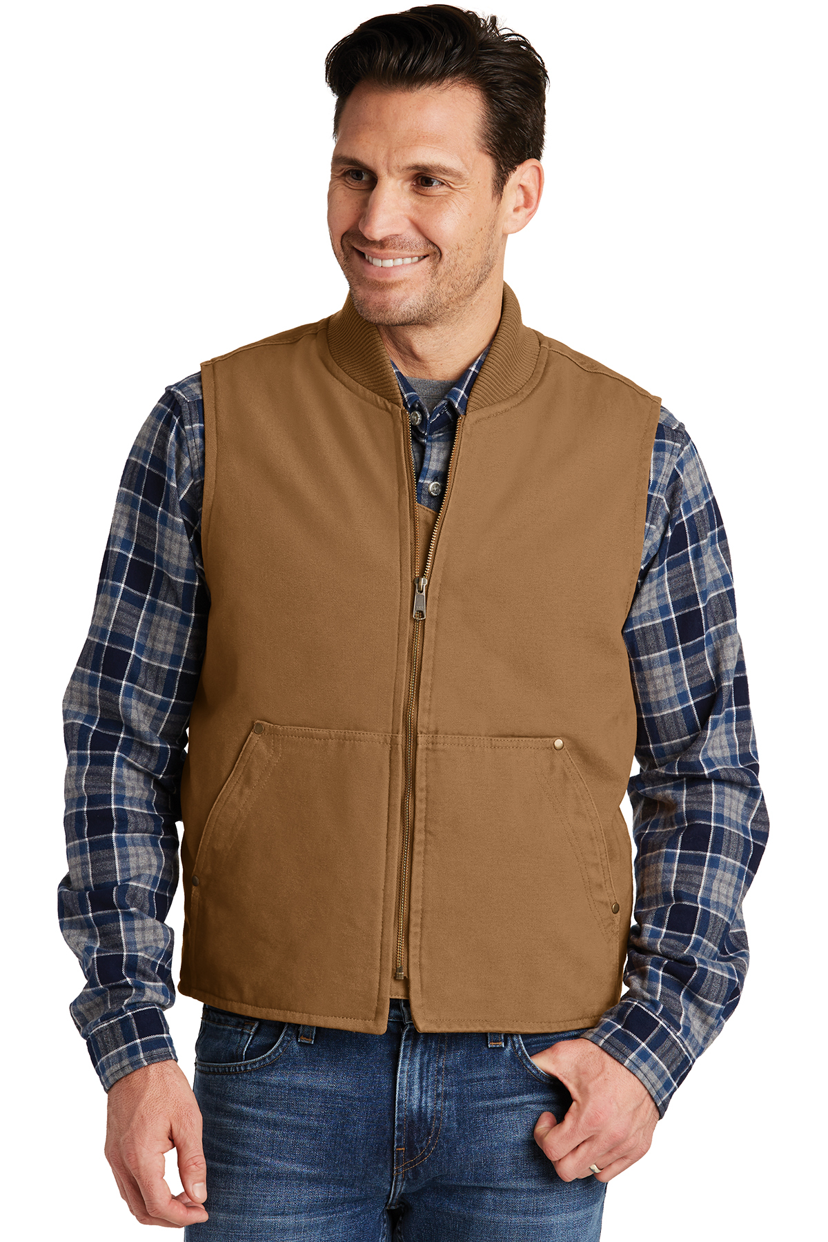 CornerStone® Washed Duck Cloth Vest The Monogram Company