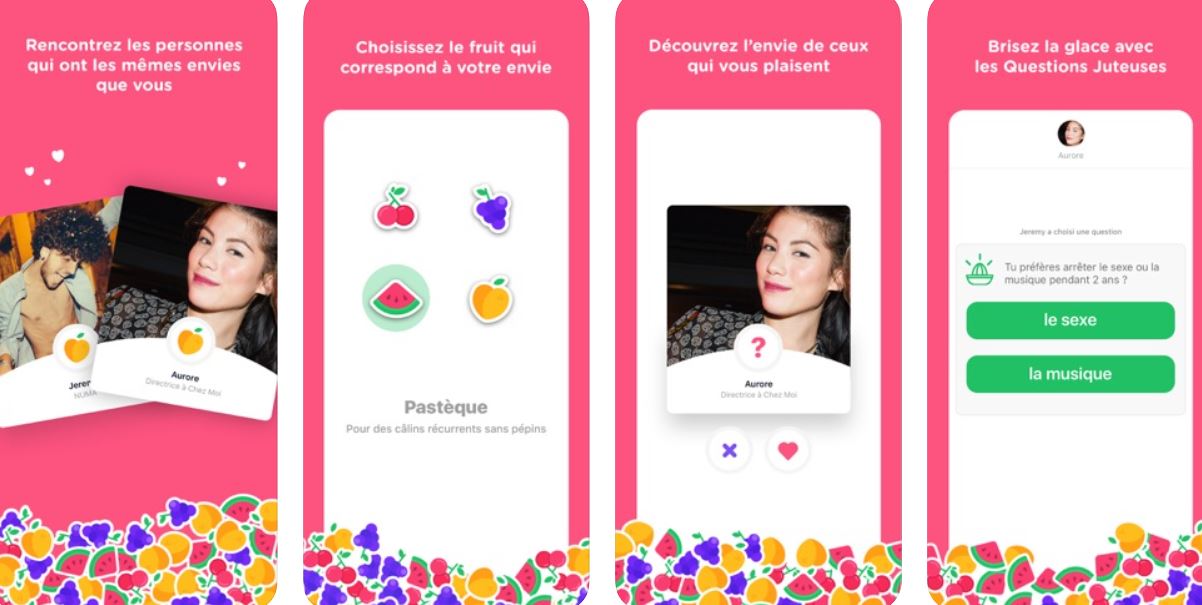 application de rencontre avec des fruits