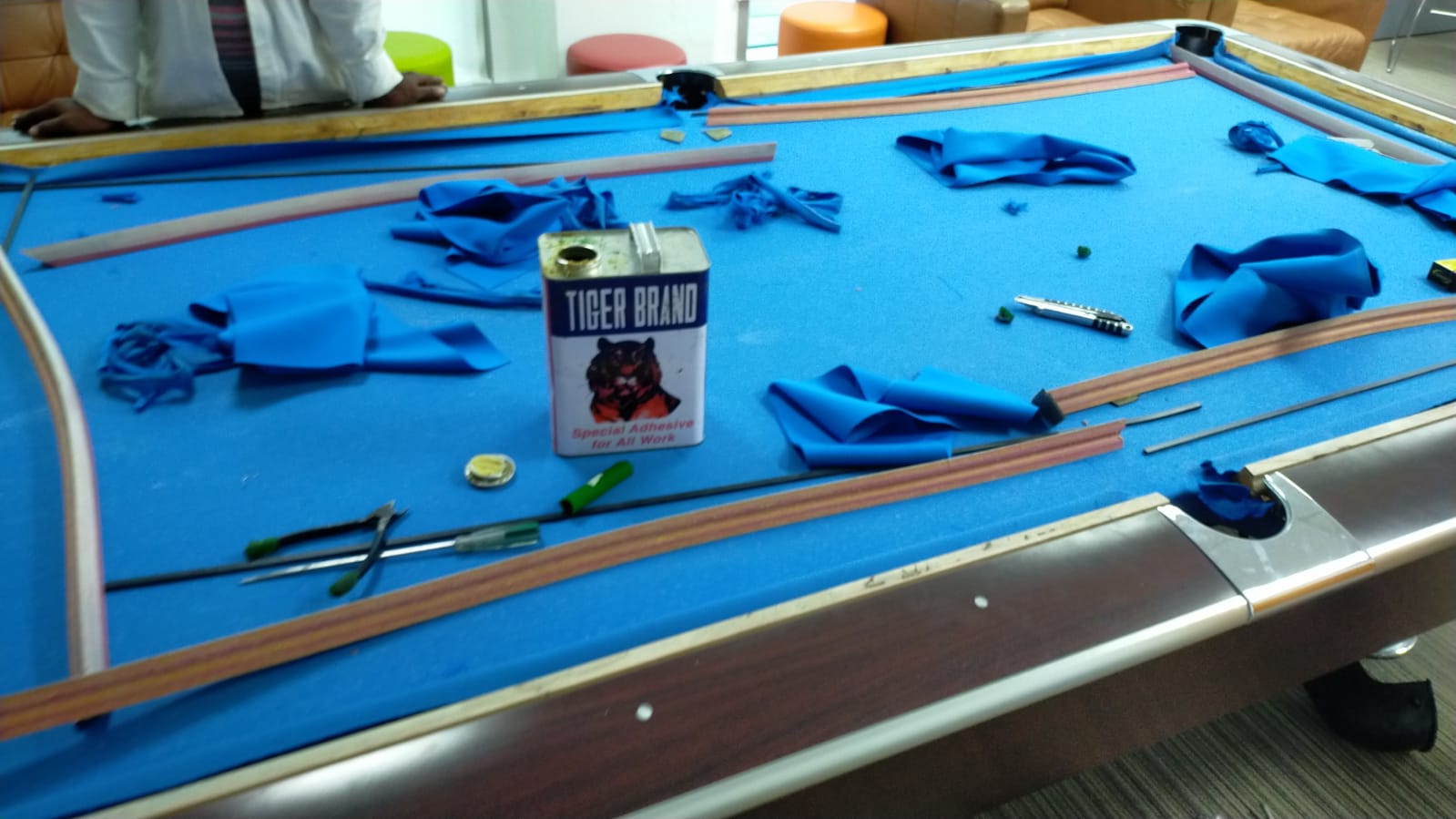 Pool Table Cloth Changing in Singapore Monstercue Billiards