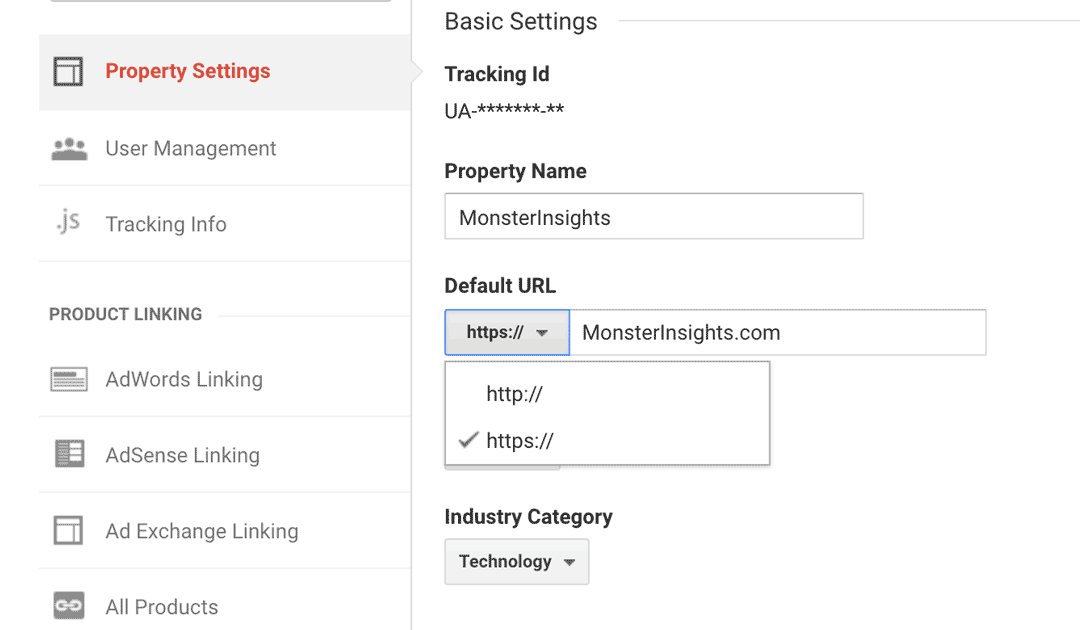 Change the Protocol of Your Site from HTTP to HTTPS in Google Analytics