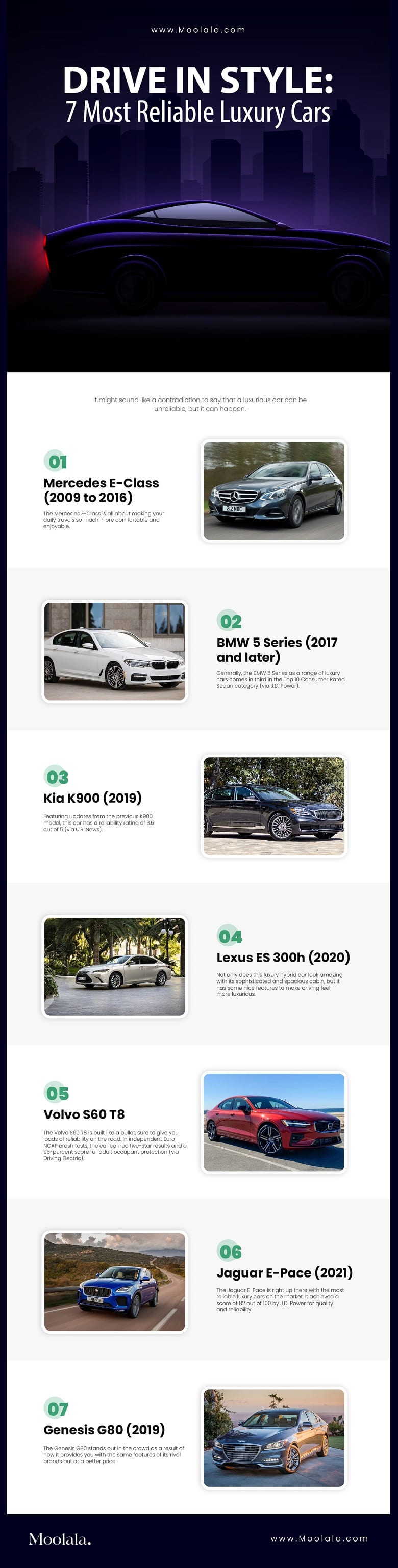 Drive In Style 7 Most Reliable Luxury Cars Moolala