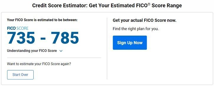 myFICO Free Credit Scores Estimator Estimate FICO Score
