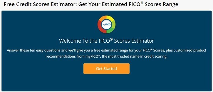 myFICO Free Credit Scores Estimator Estimate FICO Score
