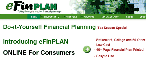 eFinPLAN Online Financial Planning Software Review