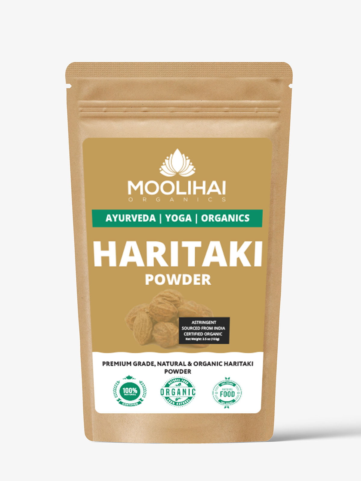 Organic Haritaki Powder Kadukkai Powder Terminalia Chebula