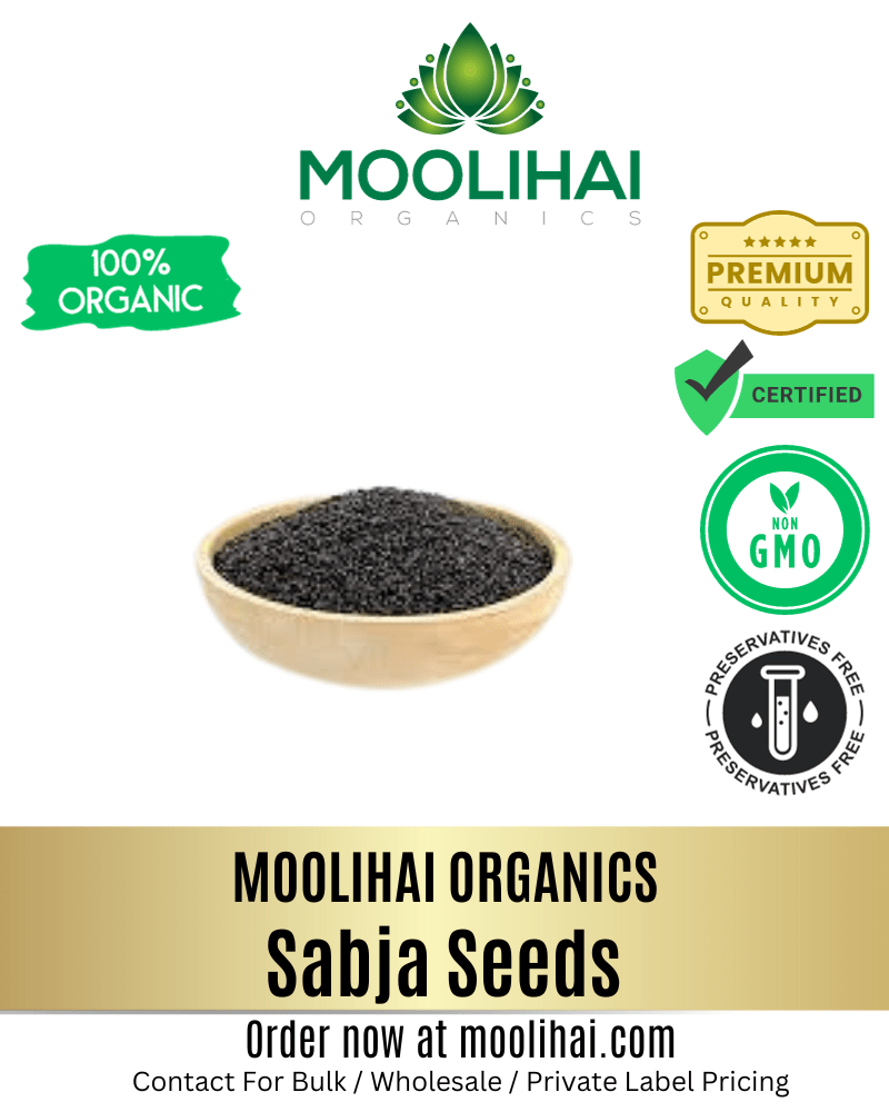 Organic Sweet Basil Seeds Sabja Seeds Falooda seeds Tukmaria