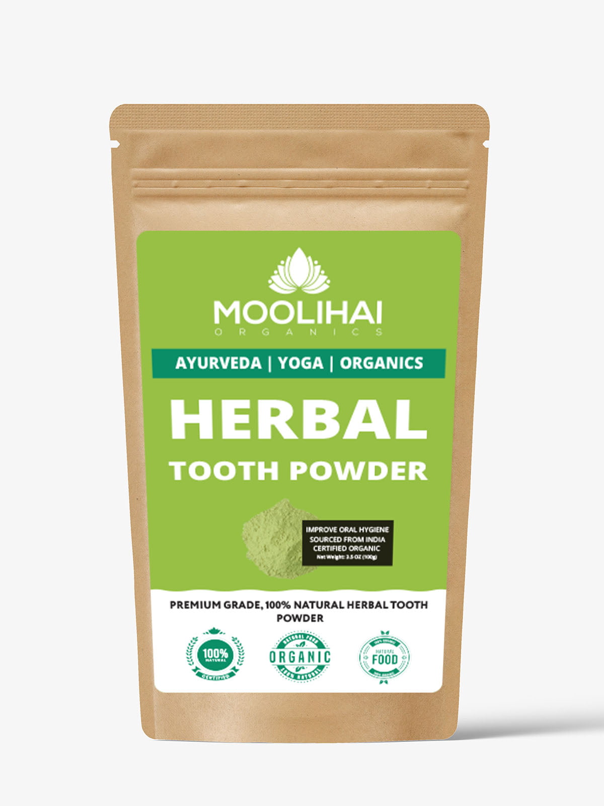 Organic Herbal Tooth Powder 100 Herbal Ingredients