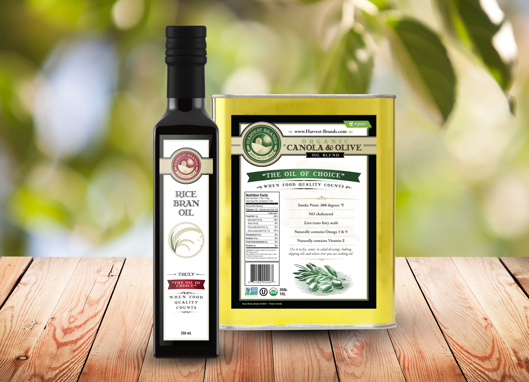 Harvest Brands Logo Design and Print Design Moon Bear Design Studio