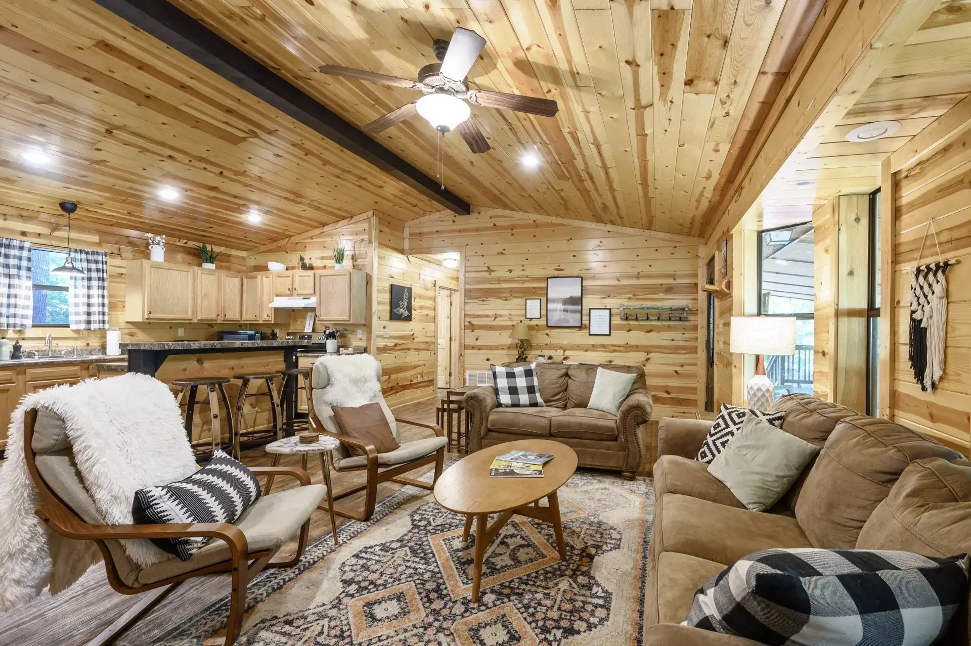 Happy Trails Cabin Rentals in Broken Bow, OK Moonlit Mountain