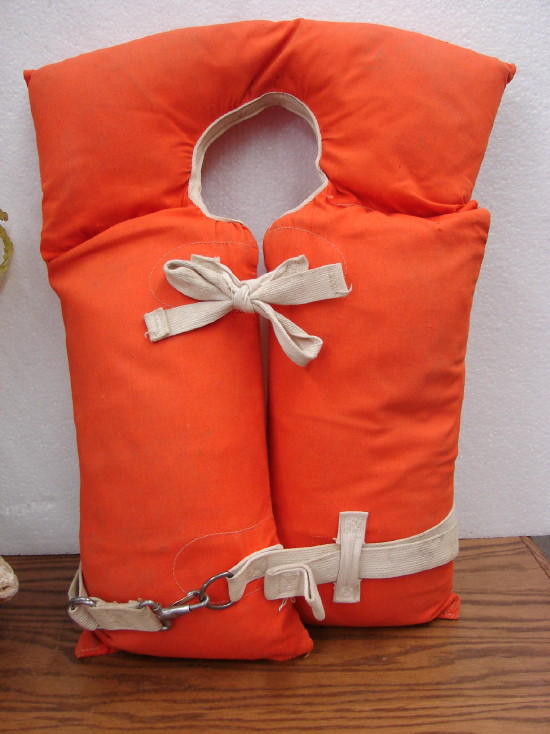 Vintage Retro Child's Buoyant Cloth Life Vest Jacket