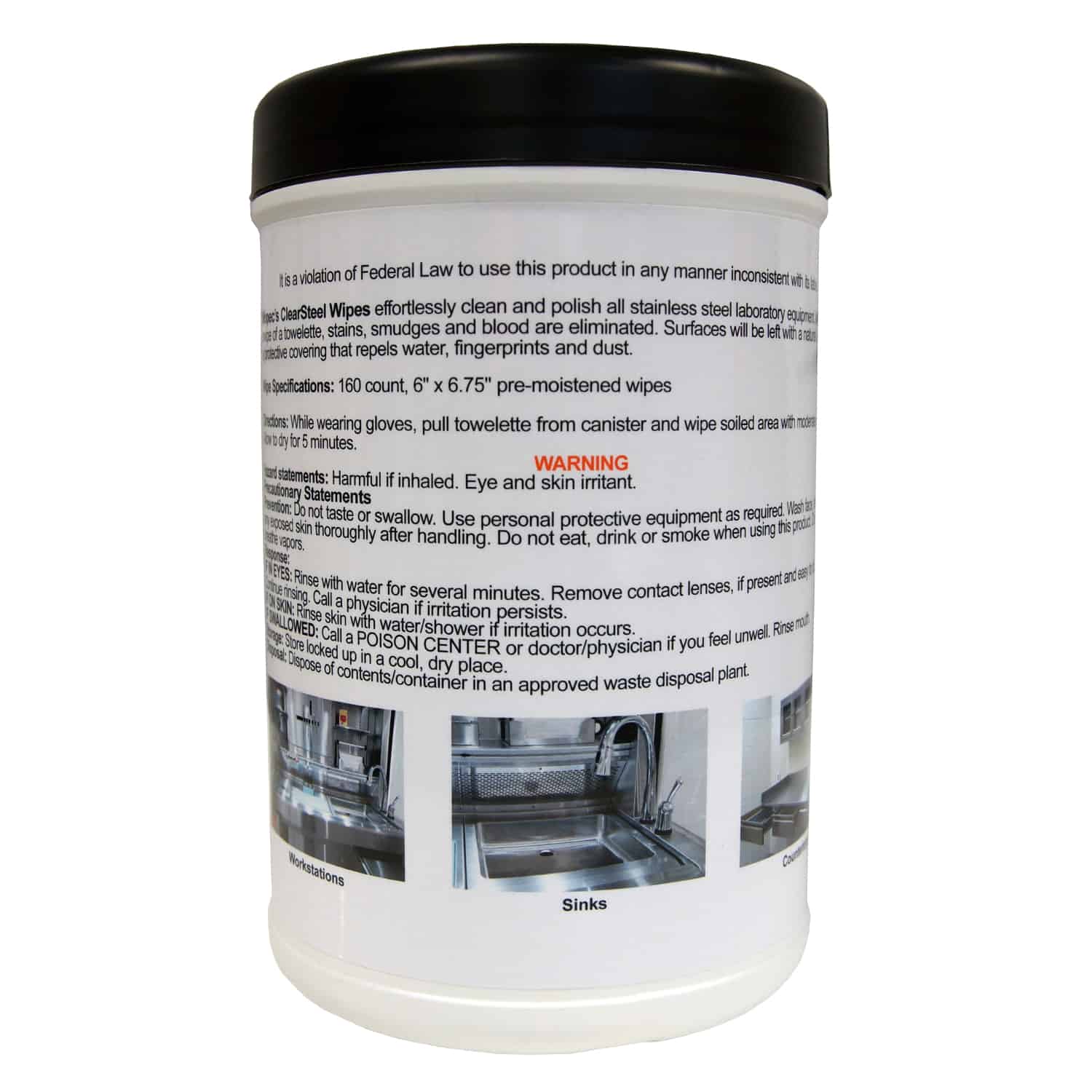 Stainless Steel Cleaning and Polishing Wipes. Multiple surfaces. BE039