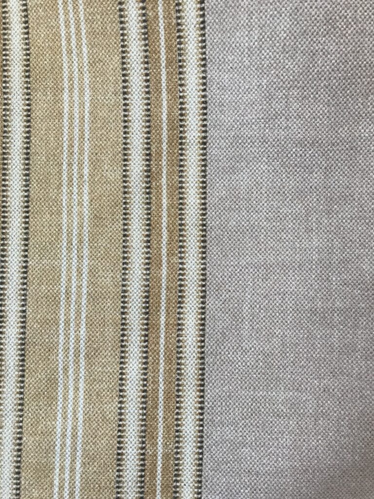 Linwood Club Stripes linen union fabric in Canning colourway 10.5