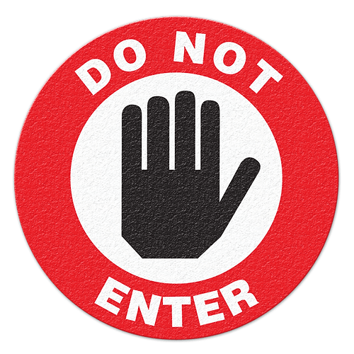 AntiSlip 17'' Safety Floor Sign DO NOT ENTER More4Floors