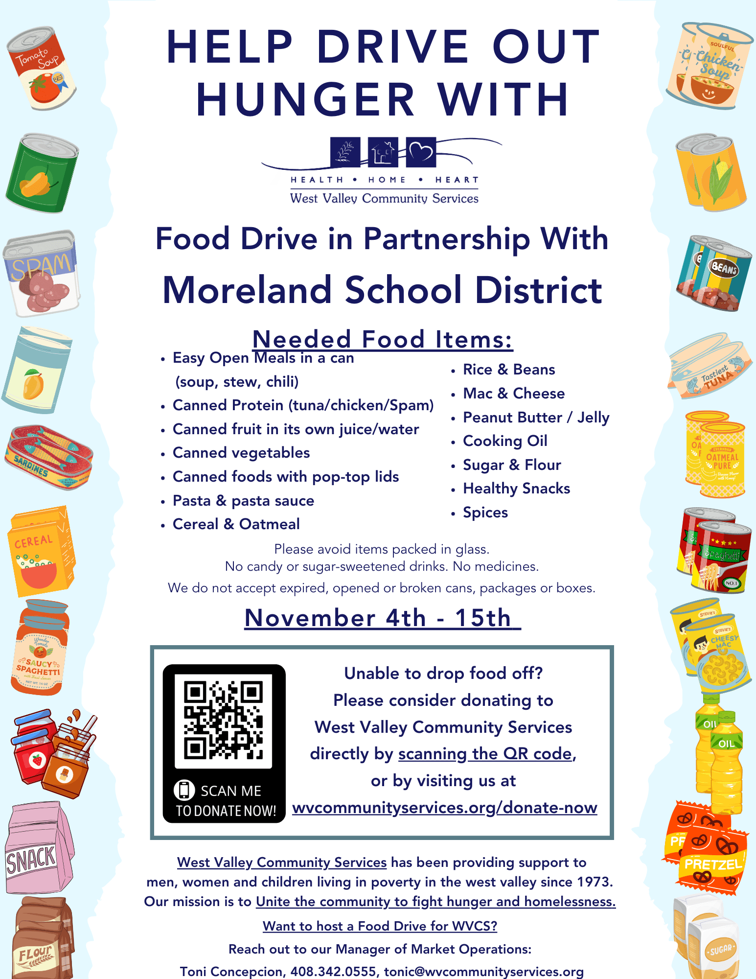 Food Drive Moreland School District