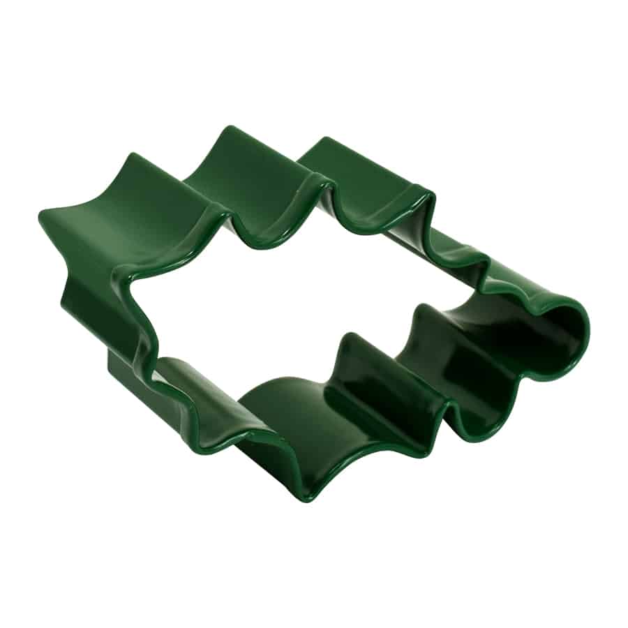 Holly Leaf Cookie Cutter (Green, 3.25") R&M International