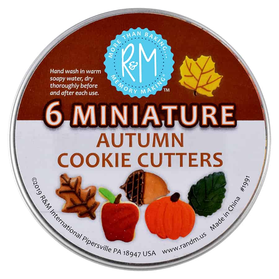 Mini Autumn Leaf Cookie Cutters (6 Pieces) R&M International