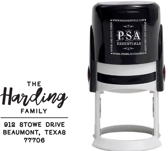 PSA Essentials Custom Everyday Address Stamper (Harding Design by