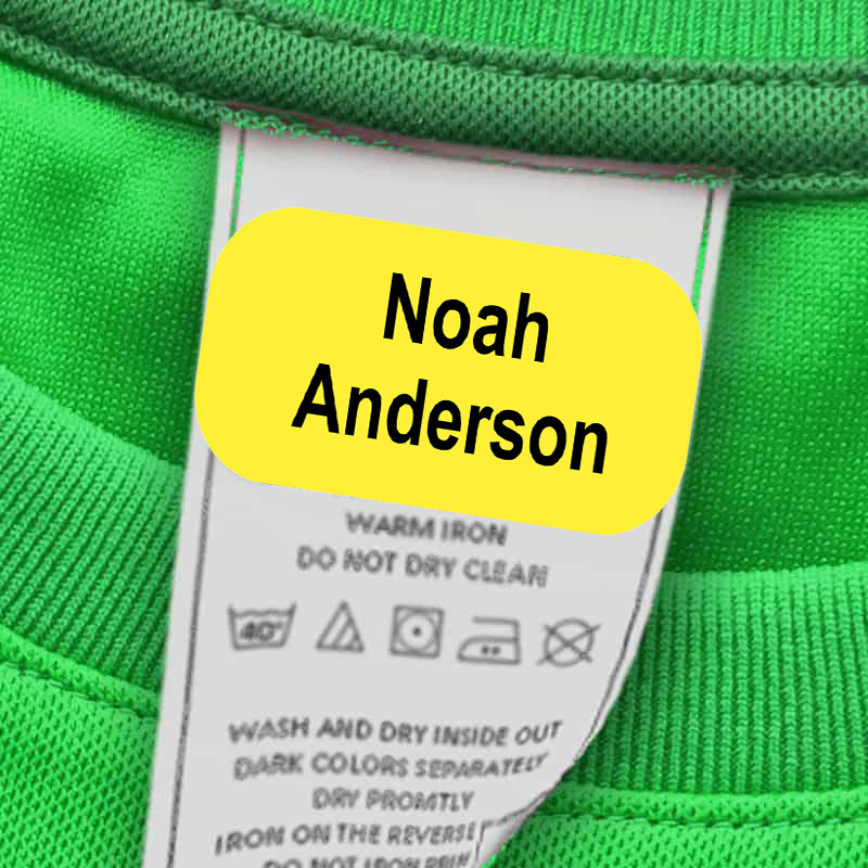 Laundry Safe Clothing Labels by Camp Stuff (Solid ColorsBlack Ink