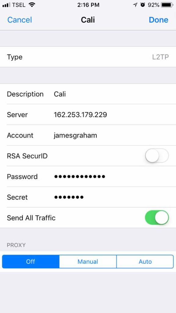 iPhone L2TP VPN Configuration MoreVPN Dedicated IP VPN Freedom To