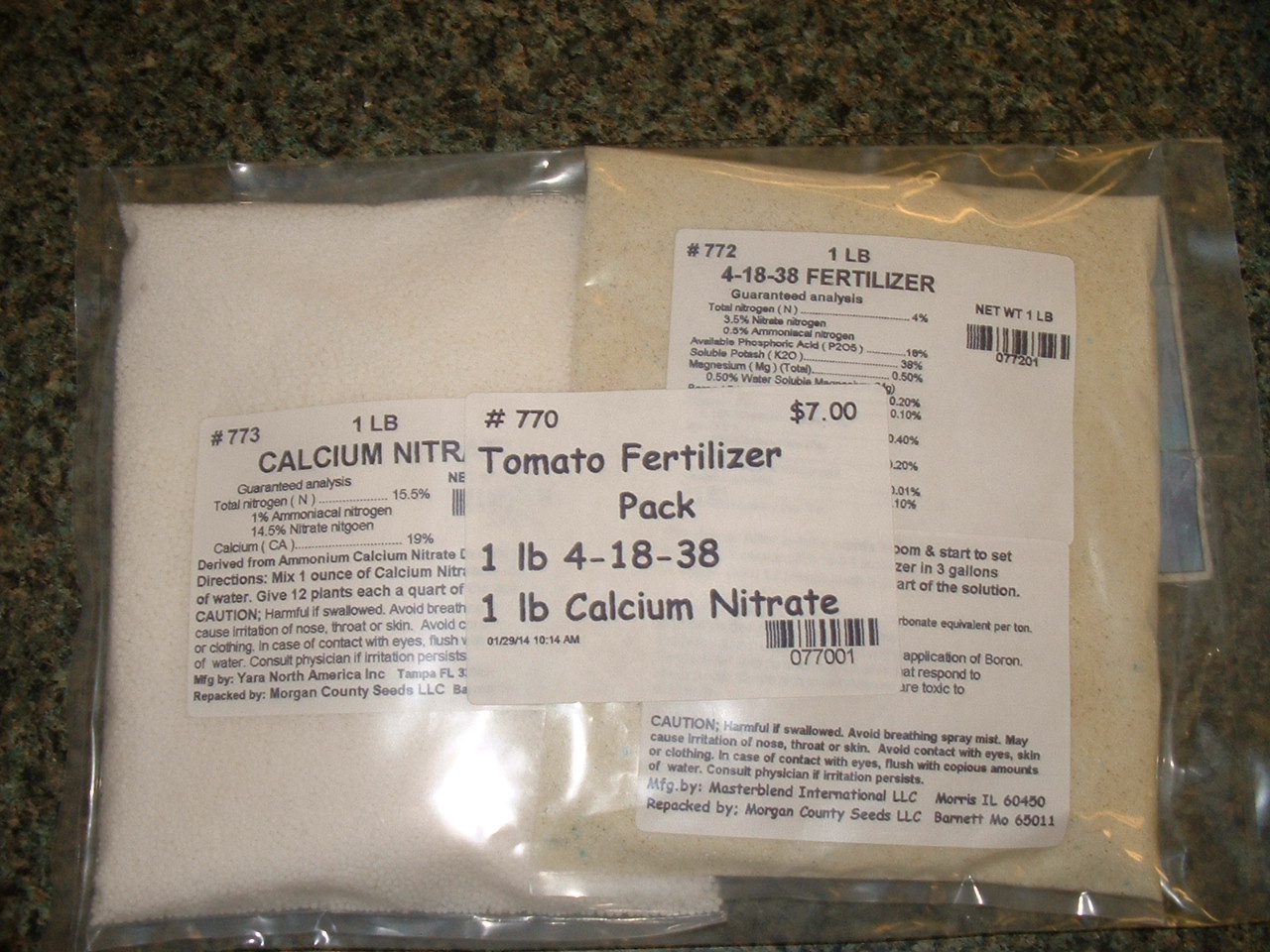 Tomato Fertilizer Pack County Seeds