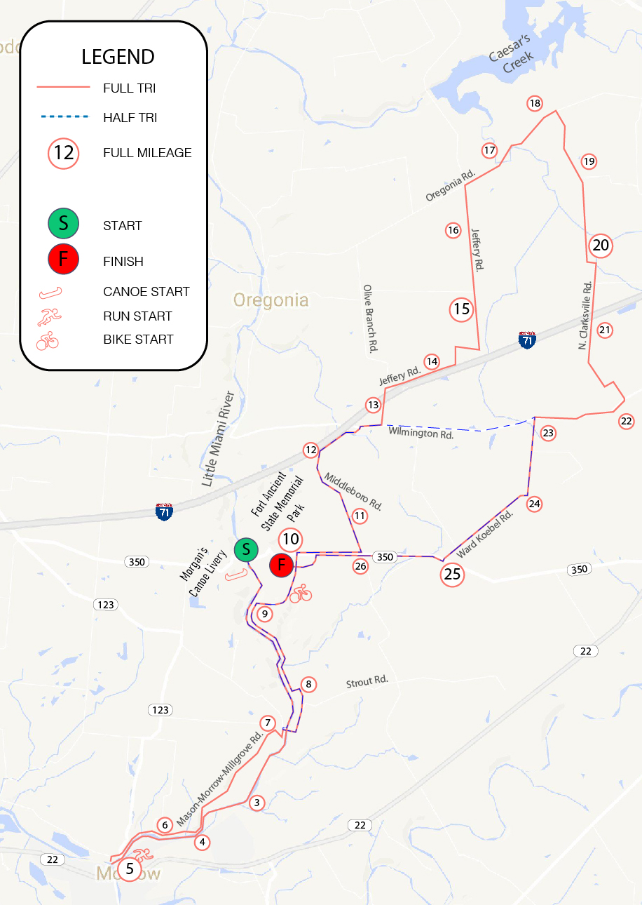 Triathlon Course Map