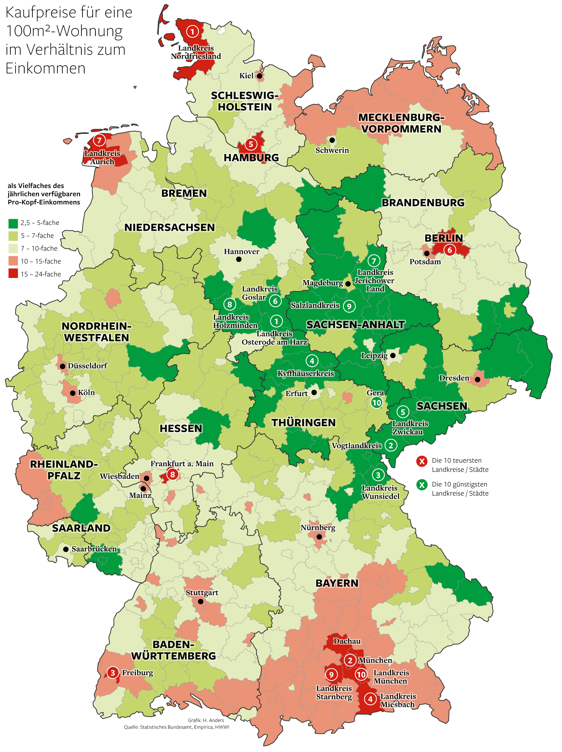 WohnAtlas Berlin jetzt auf Platz drei der teuersten Städte Berliner