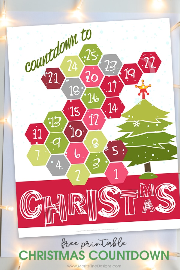 Christmas Countdown Printable 2022 Christmas Countdown Printable | Free Printable Download