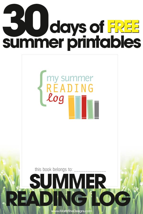 Summer Reading Log Free Printable Reading Log for Kids