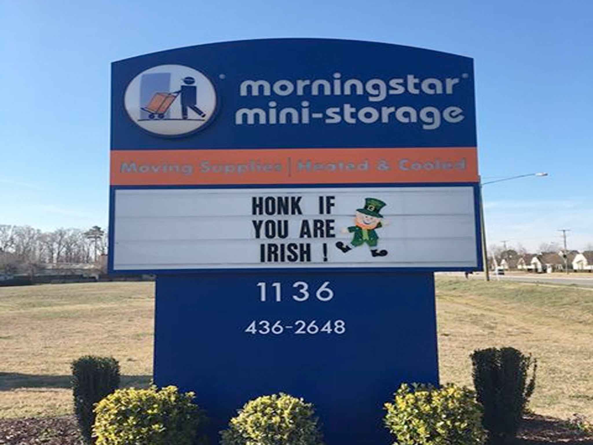 Readerboard Morningstar Storage