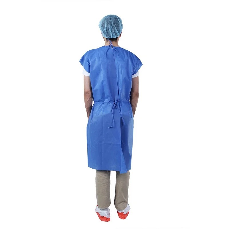 Blue PP+PE No sleeve Isolation Gown Onestep Sourcing PPE Supplies