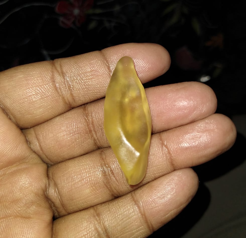 Genuine Raw Libyan Desert Glass Pendant, Libyan Desert Glass For Sale