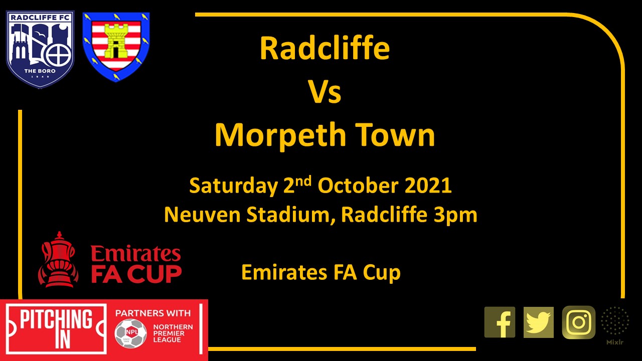 PREVIEW Radcliffe FC v Morpeth Town Morpeth Town AFC