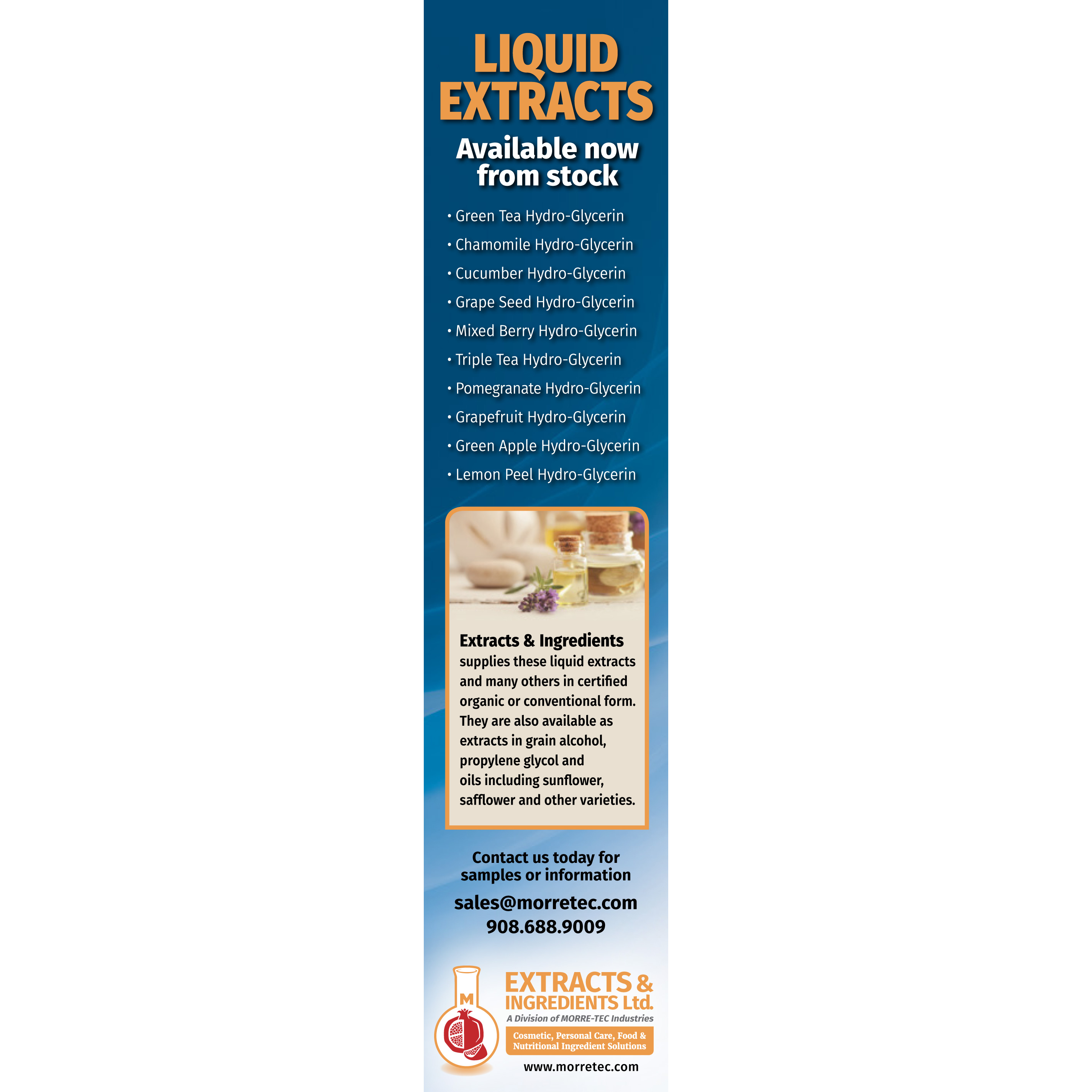 Liquid Extracts Available Now From Stock MORRETEC Industries