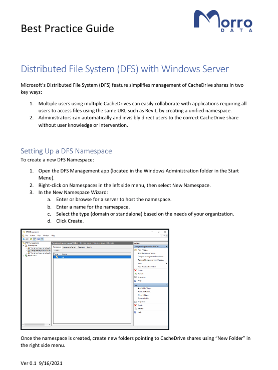 Best Practice Distributed File System with Windows Server