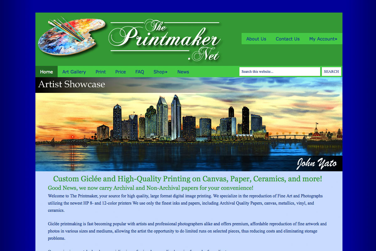 Custom Print Web design for San Diego