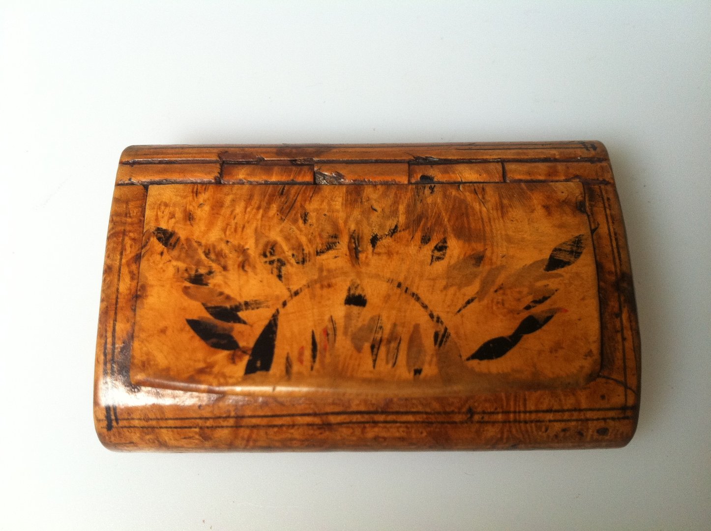 1820 Burr Birch Snuff Box Mostly Boxes Antiques!