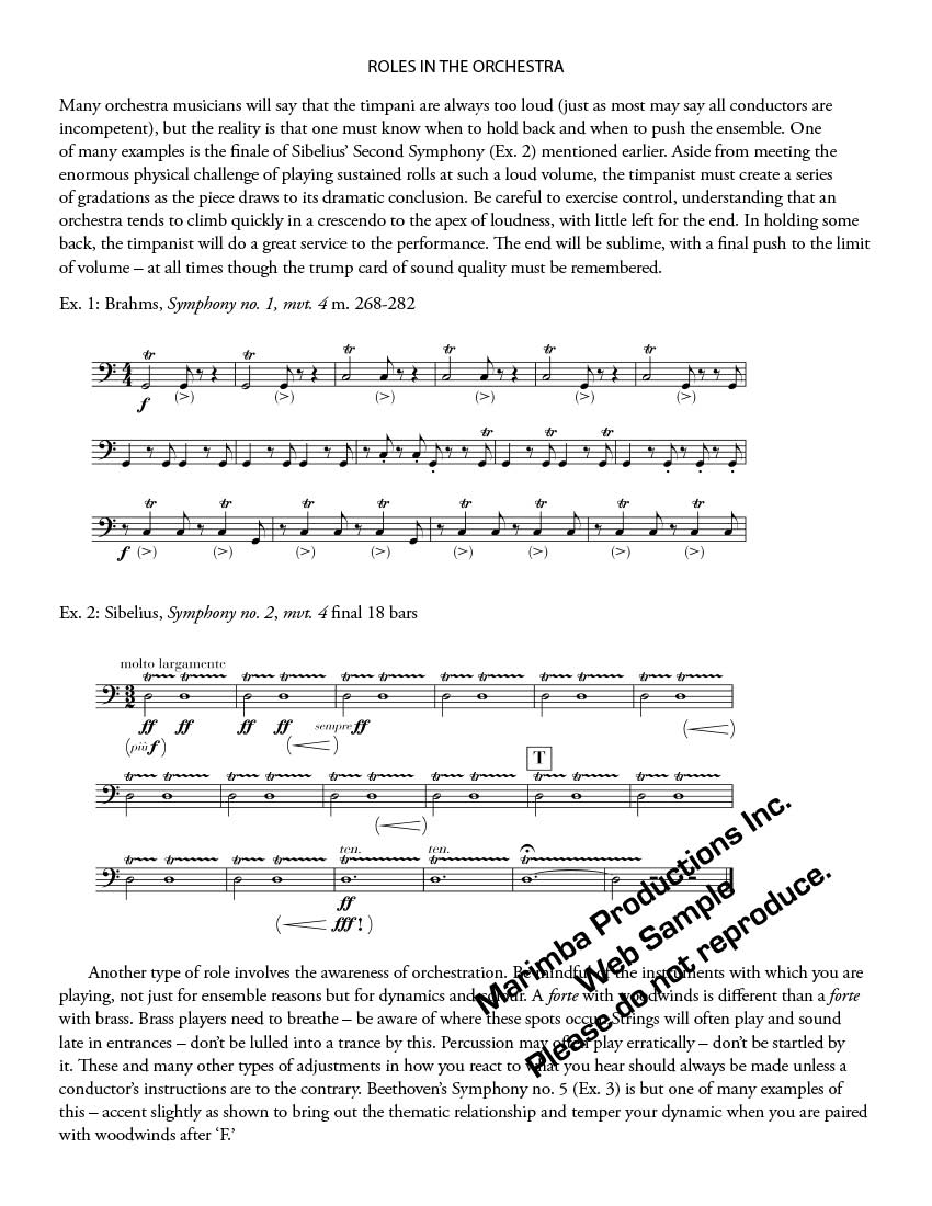 Timpani Playing in the 21st Century Mostly Marimba