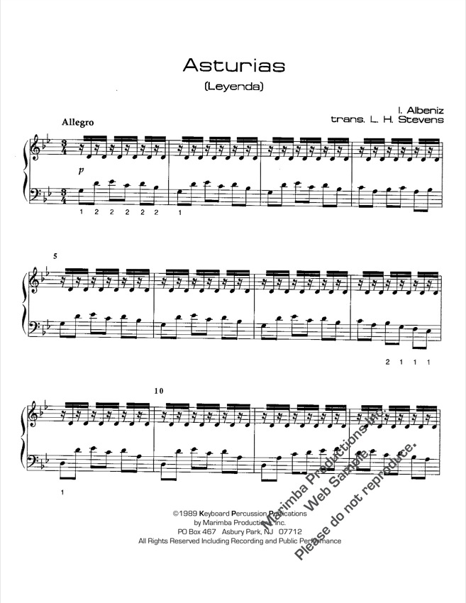 Asturias (Albeniz/arr. Leigh Howard Stevens) Mostly Marimba