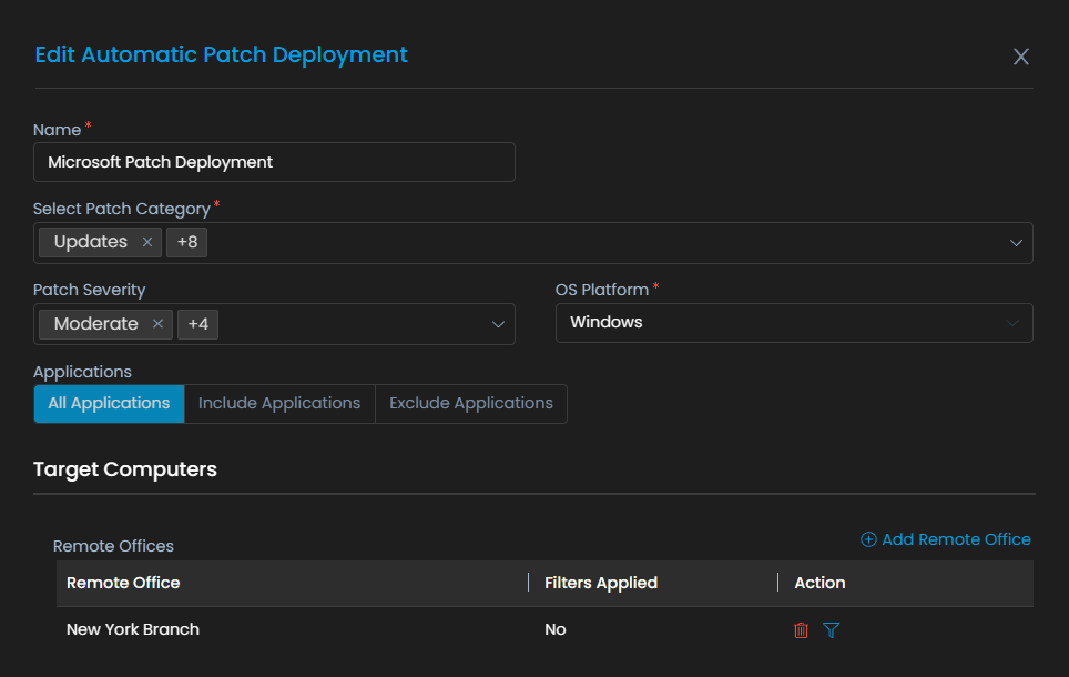 Remote Patch Management Motadata
