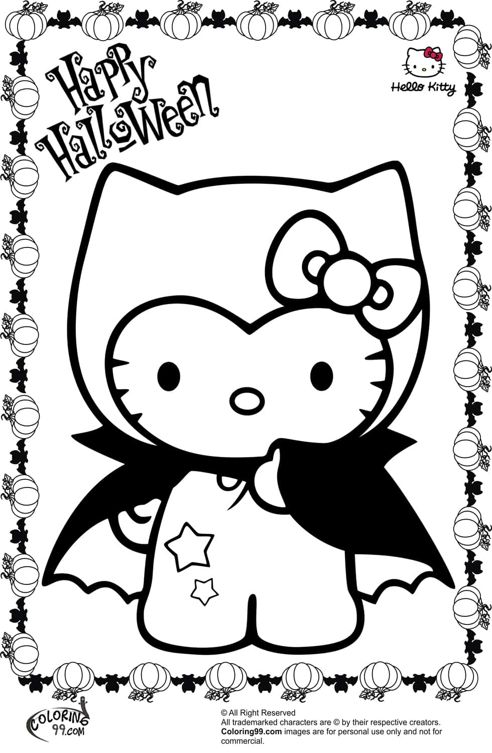 Hello Kitty Back To School Coloring Pages